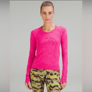 Lululemon Swiftly Tech Long Sleeve 2.0 Race Length Chroma Pow Pink Size 6 NWT